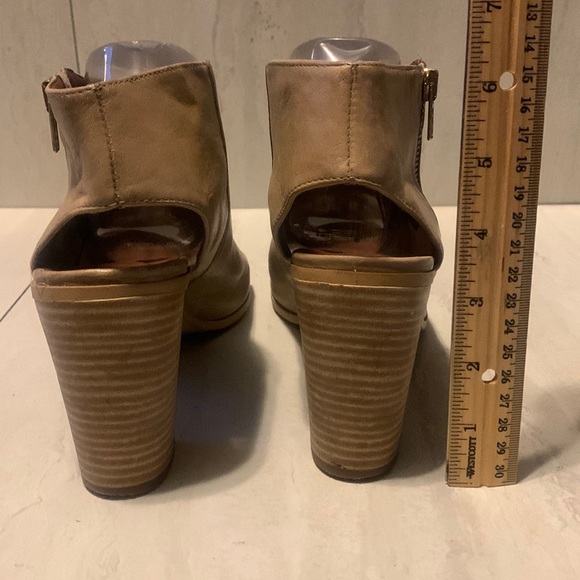 Betty Barclay Women's Tan Open Toe Heeled Ankle Boots Size 9 - Picture 5 of 12